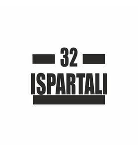32 Ispartalı Araba Sticker siyah 16x9 CM (Siyah)