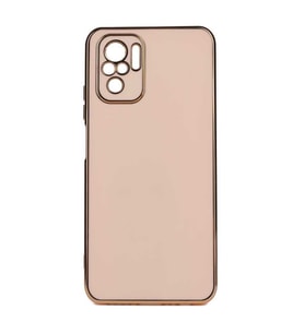 Xiaomi Redmi Note 10S Kılıf Zore Bark Kenarları Altın Renk Kılıf (Rose)