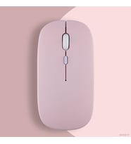 Huawei Tablet Şarj Edilebilir Sessiz Mouse Bluetooth + 2.4Hz Wifi Kablosuz Mouse Fare (Pembe)