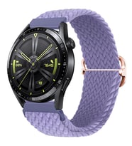 ALLY 20MM Gear S2, R600 Watch S4 42mm, Huawei Watch Gt, 20MM Japon Tokalı Elastik Kayış Kordon (Mor)