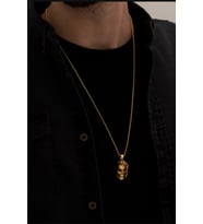 Erkek Kolye - Sakallı Baba Model Çelik Erkek Kolye - 316 L Paslanmaz Çelik Kolye 52132566985666 52132566985662 (Altın)