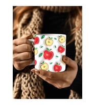 Meyve Baskılı 3D Tasarım Seramik Kupa Mug - Hediyelik Kupa Bardak - Meyve Çeşitleri (13)