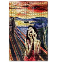 Cakapuzzle Yağlı Boya Resmi Ayrılık Kadın Çığlığı Puzzle Yapboz MDF (Ahşap) (1000 Parça)