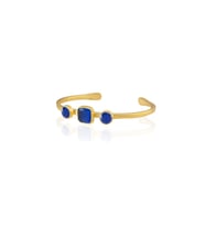 Kadir Jewellery 22 Ayar Altın Kaplama Zirkon Taşlı Ayarlanabilir Vintage Bilezik (Parlement)