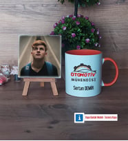 Otomotiv Mühendisi Fotoğraflı Dekoratif Taş, Kupa Bardak Beyaz Hediye (Model 13)