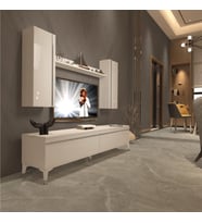 Decoraktiv Eko 7 Mdf Std Silver Tv Ünitesi Tv Sehpası (Beyaz)