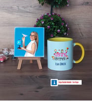 Coğrafya Öğretmeni Fotoğraflı Dekoratif Taş, Kupa Bardak Beyaz Hediye (Model 7)