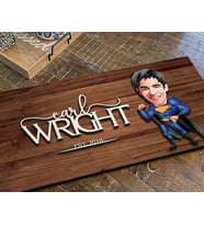 BK Gift Kişiye Özel Erkek Süper Kahraman Karikatürlü Kabartma Figürlü Ahşap Tablo, Duvar Dekoru, Arkadaşa Hediye, Özel Tasarım Ev Hediyesi-1 (Ceviz)