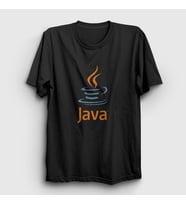 Presmono Unisex Beyaz Java Coder Programmer Developer Yazılımcı T-Shirt 335353tt (Siyah)