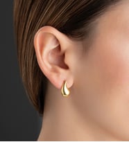 925 Ayar Gümüş Trend Küpe (Gold)
