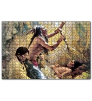 Cakapuzzle Kızılderilerde Cenaze Töreni Görseli  Puzzle Yapboz MDF (Ahşap) (500 Parça)