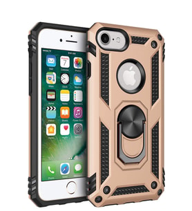 Microsonic Apple iPhone 7 Kılıf Military Ring Holder (Gold)