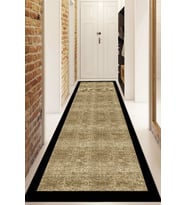 Dijital Baskılı Kaymaz Taban Yıkanabilir Modern Yolluk Ve Koridor Halısı NDU-SD-414 (Siyah)