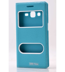 Galaxy Core Prime G360 Kılıf Dolce Kapaklı Kılıf (Turkuaz)
