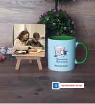 Matematik Öğretmeni Fotoğraflı Dekoratif Taş, Kupa Bardak Beyaz HediyeÖğretmenler Günü Hediyesi (Model 14)