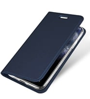 Dux Ducis iPhone 11 Pro 5.8inç Kılıf Kapaklı Flip Cover Kılıf SkinPro Series (Lacivert)
