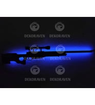 Awm Sniper Led Işıklı Tablo (Mavi)