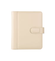 Organizer Ajanda Kılıflı A5 4 Halkalı 15x21 4 Delikli Tarihli Çizgili Blok Rainbow Vegan 19,5x23 cm (Bej)