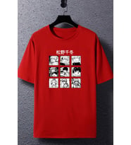 Unisex Ken Kaneki Baskılı T-shirt (Kırmızı)