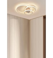 Sole Modern Tasarım Salon - Mutfak - Hol Beyaz Led 3 Lü Avize (Beyaz)