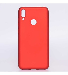 Huawei Y7 Prime 2019 Kılıf Soft Mat Premier Case (Kırmızı)