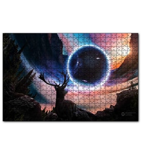 Cakapuzzle  Geyik Gezegen Dağlar Fantezik   Puzzle Yapboz MDF (Ahşap) (255 Parça)