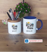 Evin Prensi Kalemlik, Kupa Bardak T Kişiye Özel Hediye (Model 6)