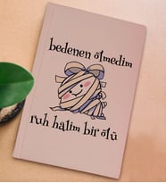 BK Gift Esprili Tasarım Serisi Sert Kapaklı Pudra Pembesi Defter, Arkadaşa Hediye, Yeni İş Hediyesi, Doğum Günü Hediyesi, Anı Defteri (Model 5)