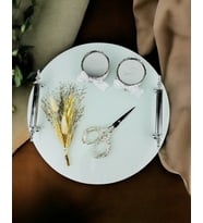 Union Gümüş Beyaz Söz Nişan Tepsisi (Gri)