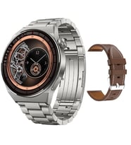 Pazariz Akıllı Saat Gt3 Max 3  44mm Ios Ve Android Uyumlu Deri Kordon Hediyeli (Gri)