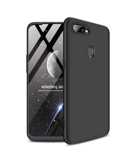 Microsonic Oppo F9 / F9 Pro Kılıf Double Dip 360 Protective (Siyah)