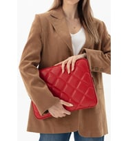 NEMO BAGS Laptop Tablet Kılıfı 14 inç MacBook iPad Pro Air Huawei Evrak Çantası Suni Deri (Kırmızı)
