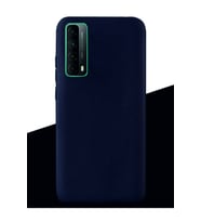 Huawei P Smart 2021 Kılıf Kamera Korumalı Silikon Rubber Arka Kapak (Siyah)