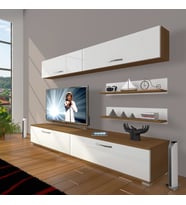 Decoraktiv Eko 5 Slm Std Tv Ünitesi Tv Sehpası (Beyaz - Kahverengi)