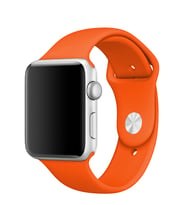 Microsonic Apple Watch Series 3 38mm Silikon Kordon (Turuncu)