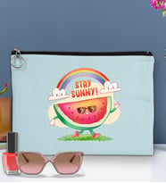 BK Gİft Yaz Temalı-7 Astarlı Portföy Çanta 30x21cm(12 Renk Seçeneği), Baskılı El Çantası, Organizer Çanta (Açık Mavi)
