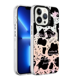 Apple iPhone 13 Pro Kılıf Mermer Desenli Zore Marbello Kılıf (Siyah - Beyaz)