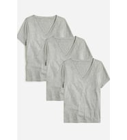 Kadın V Yaka Regular Tshirt SPR24TSK45-3 (Grimelanj)
