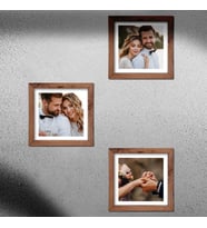 3 adet 30x30 Kare Çerçeve Fotoğraf Hediyeli (Gold)