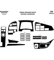Meriç® Mitsubishi Temsa Prestige Torpido Kaplama Maun 54 Parça 2016-› (Piano Black)