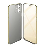 Apple iPhone 11 Kılıf 360 Lüx Tam Koruma Led (Gold)