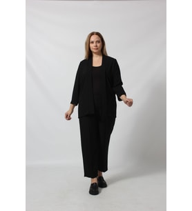 Büyük Beden Blazer Ceket (Siyah)