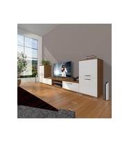 Decoraktiv Eko On2 Mdf Dvd Tv Ünitesi Tv Sehpası (Beyaz - Kahverengi)