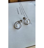 PEARLY SNAKE ( ALTIN KAPLAMA KÜPE ) (Gümüş)