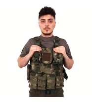 TSK Kamuflaj Haki Kolonlu Askeri Hücum Yeleği (Kamuflaj-Haki)