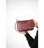 Moon Bag 4381 Hakiki Deri Unisex El Çantası (Bordo)