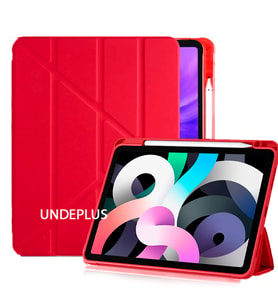 Apple iPad Pro 12.9 3. Nesil Kılıf Kalem Bölmeli Trifolding Case A1876 A2014 A18 (Kırmızı)