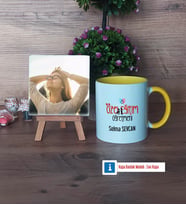 Özel Eğitim Öğretmeni Fotoğraflı Dekoratif Taş, Kupa Bardak Beyaz Hediye Öğretmenler Günü Hediyesi (Model 7)