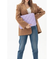 NEMO BAGS Laptop Tablet Kılıfı 16 İnç Macbook İpad Pro Air Huawei Evrak Çantası Suni Deri (Lila)