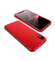 Apple iPhone X Kılıf Zore Ays Full Koruma Kılıf (Kırmızı)